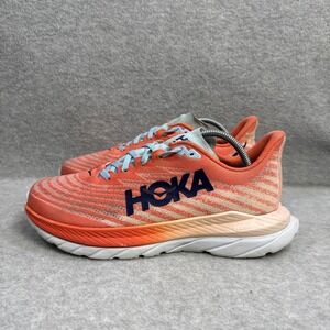 Hoka Mach 5 Womens Shoes Size 7.5 Orange White Running Sneakers 1127894-CPPF